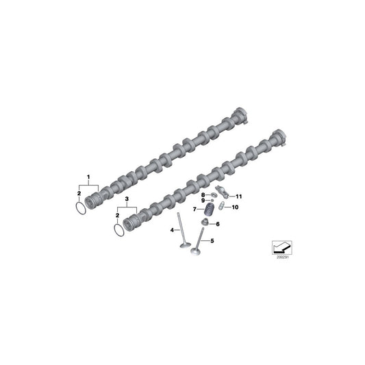 Genuine BMW 11317583232 F03 G12 RR31 Camshaft Exhaust Zyl. 1-6 (Inc. Cullinan, Phantom EWB & M760iX) | ML Performance UK Car Parts