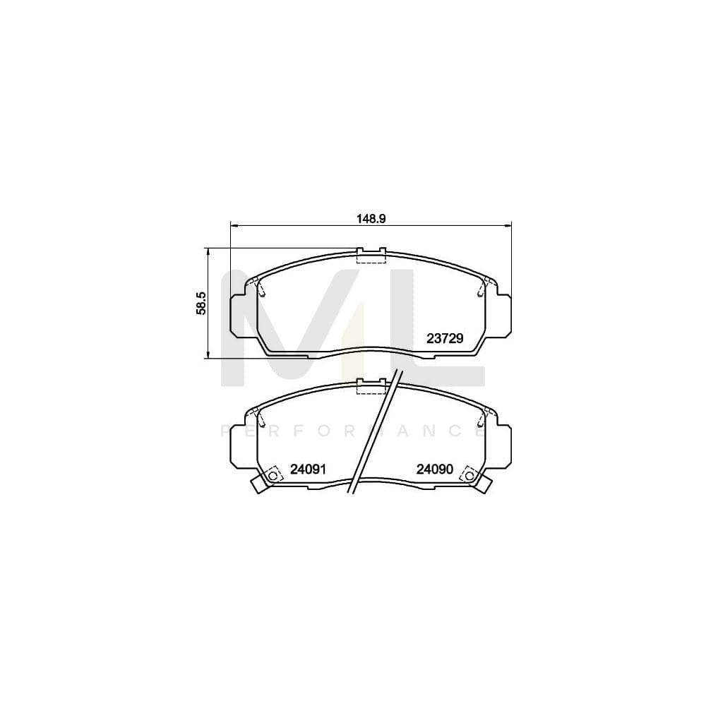 Hella 8DB 355 009-771 Brake Pad Set With Acoustic Wear Warning