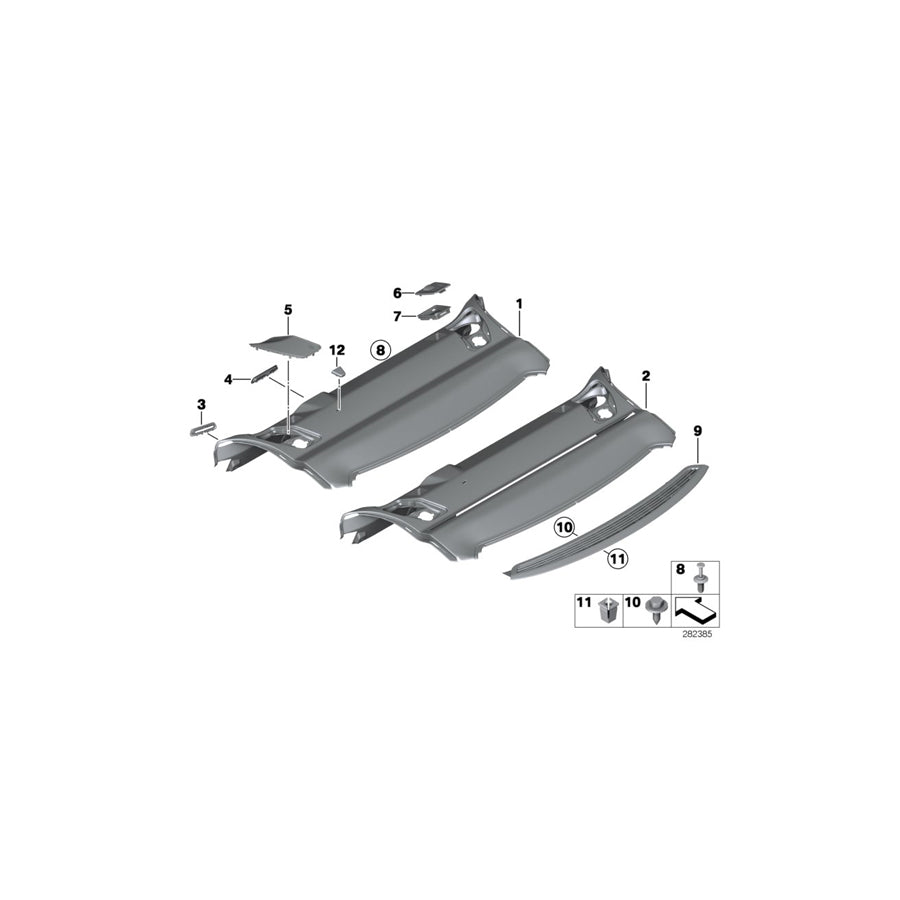 Genuine BMW 51467230011 F13 F06 Ventilation Grille, Rear Window Shelf (Inc. M6, ALPINA B6 & 640dX) | ML Performance US Car Parts
