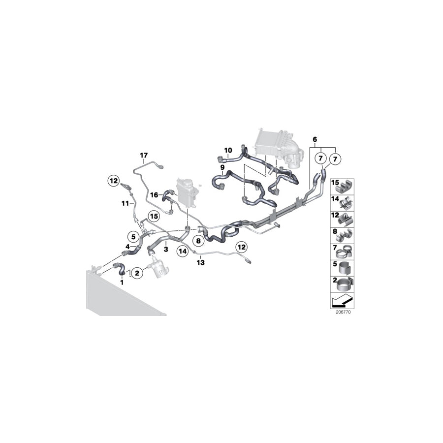 Genuine BMW 17517566395 F02 F03 Refrigerant Pipe (Inc. 760i, 760LiS & 760Li) | ML Performance US Car Parts