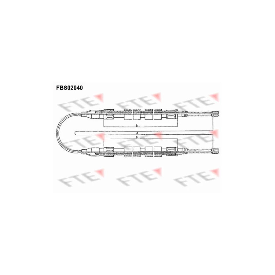 FTE Fbs02040 Hand Brake Cable