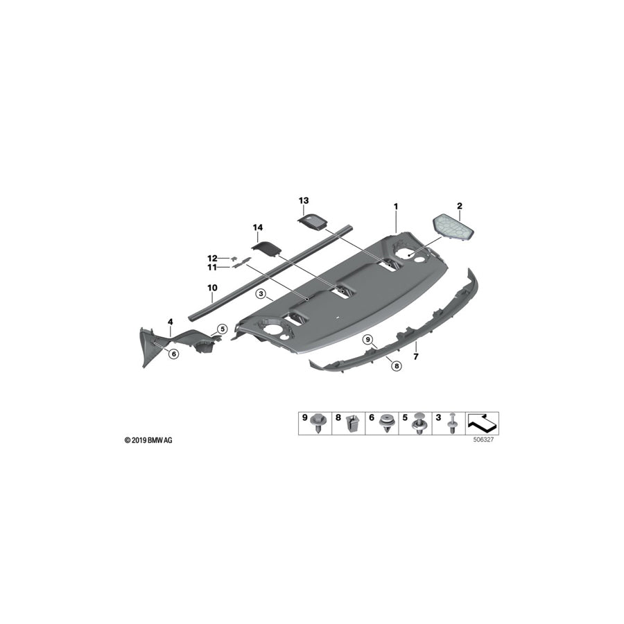 Genuine BMW 51466999473 F44 Cover, Luggage Screen BLACK (Inc. 218i, 228iX & 220d) | ML Performance US Car Parts