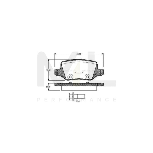 Bosch 0986Tb2391 Brake Pad Set Excl. Wear Warning Contact, With Bolts, With Accessories  | ML Performance Car Parts