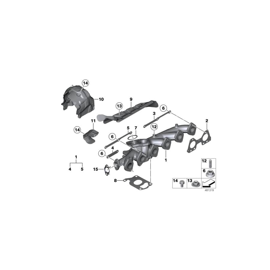 Genuine BMW 11627805457 E71 F13 F07 Gasket Steel (Inc. 640dX, X3 35dX & X6 40dX) | ML Performance UK Car Parts