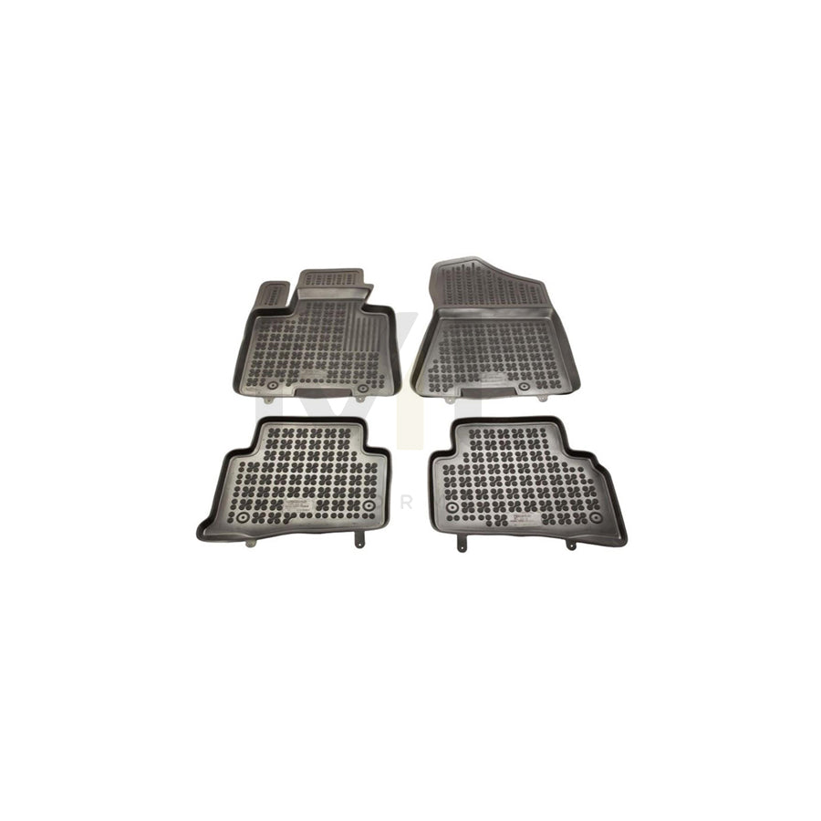 REZAW PLAST 201617 Floor mat set Elastomer, Front and Rear, Black