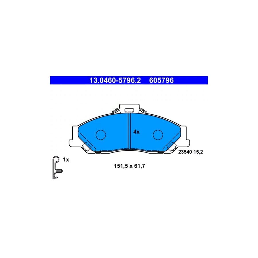 ATE 13.0460-5796.2 Brake Pad Set