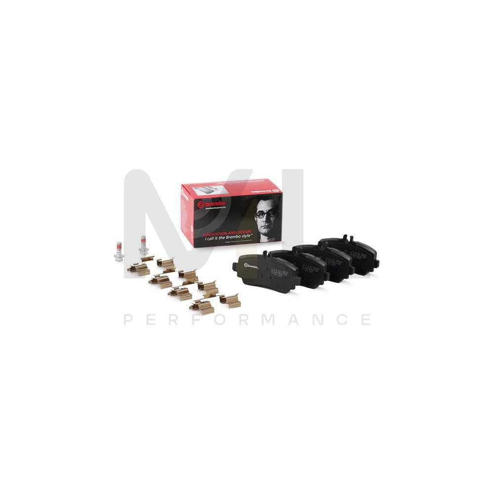 Brembo P 50 035 Brake Pad Set Suitable For Mercedes-Benz A-Class (W168) Prepared For Wear Indicator, With Brake Caliper Screws | ML Performance Car Parts