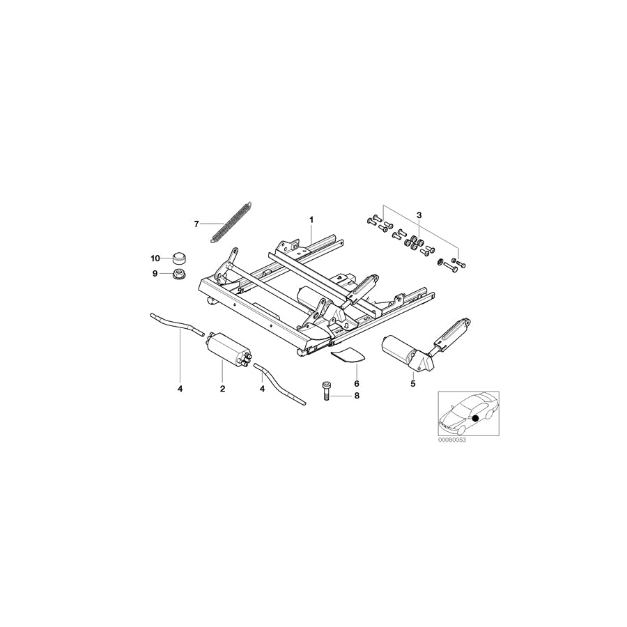 Genuine BMW 67317027214 E52 Drive, Seat Height Adjustment Right (Inc. ALPINA V8 & Z8) | ML Performance US Car Parts