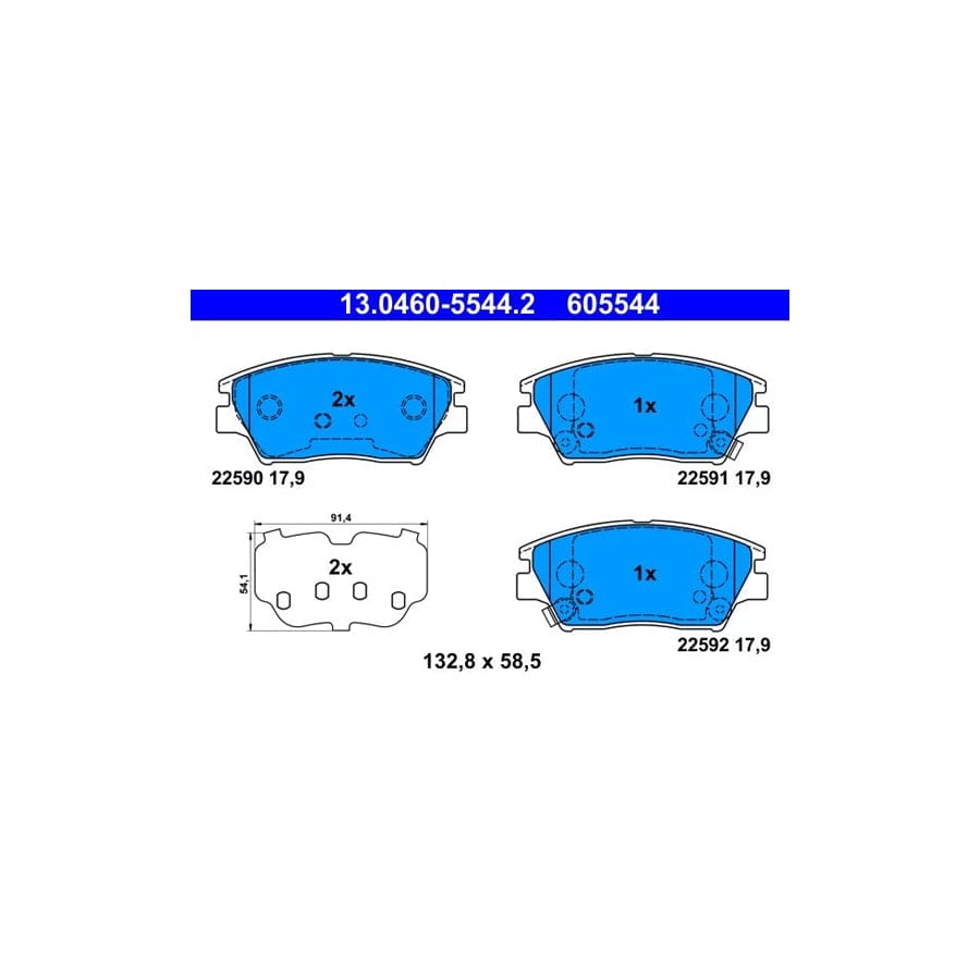 ATE 13.0460-5544.2 Brake Pad Set