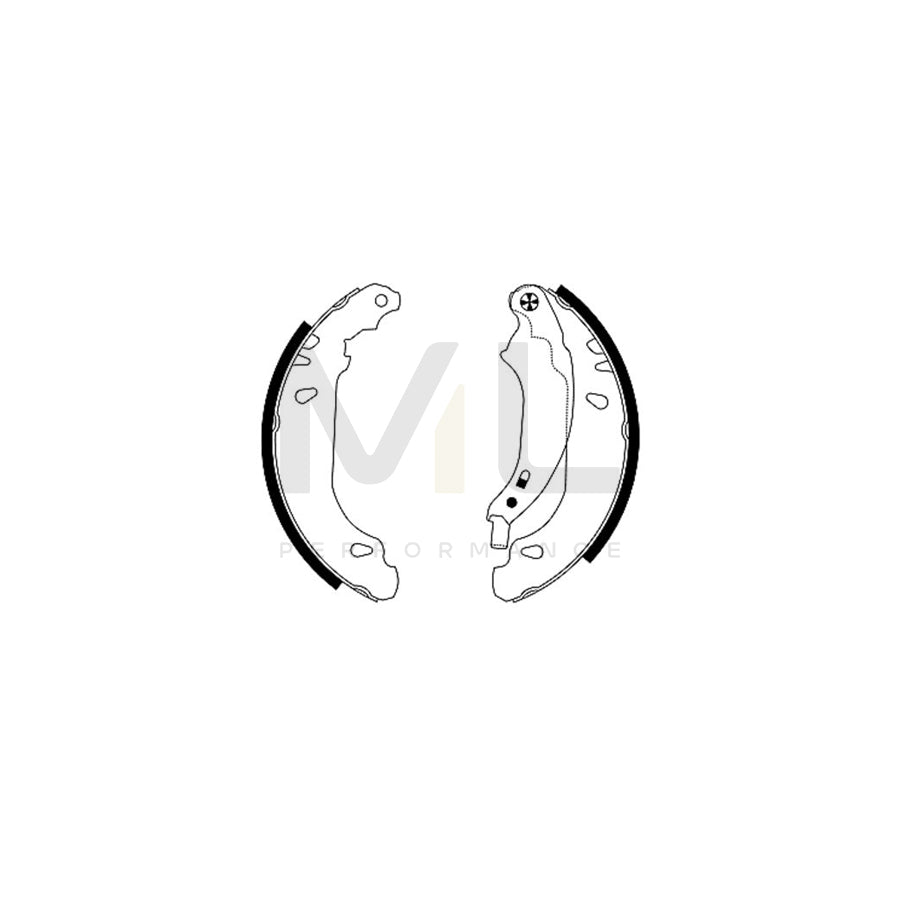 TEXTAR 91053800 Brake Shoe Set for PEUGEOT 206 with handbrake lever | ML Performance Car Parts