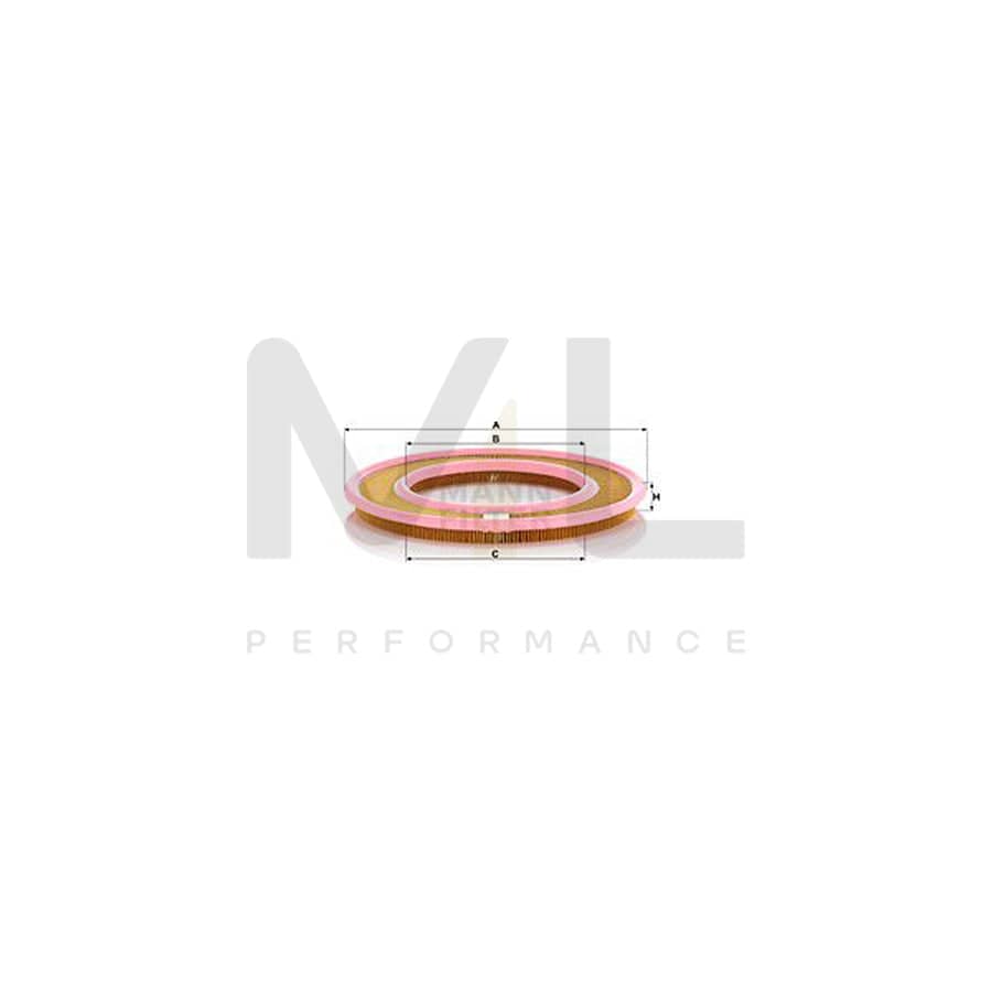 MANN-FILTER C 3555 Air Filter suitable for MERCEDES-BENZ 190 (W201) Filter Insert