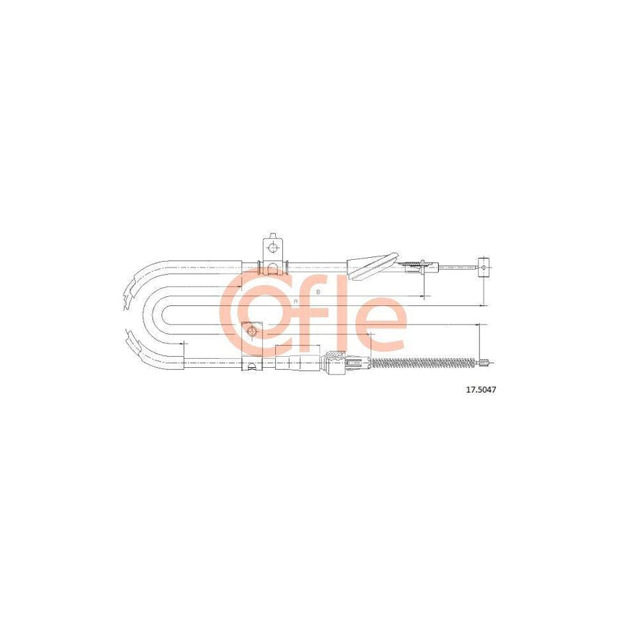 Cofle 17.5047 Hand Brake Cable for Suzuki Liana