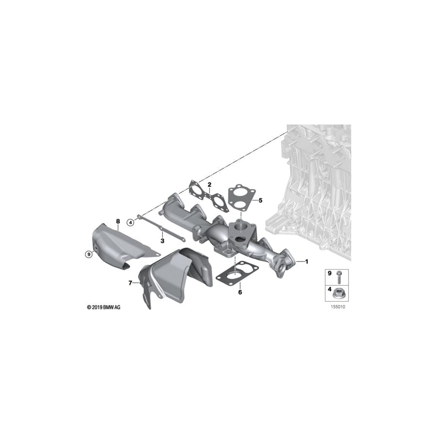 Genuine BMW 11627796267 E71 E92 E90 Heat Protection Shield (Inc. X5 35dX, 335d & 635d) | ML Performance UK Car Parts