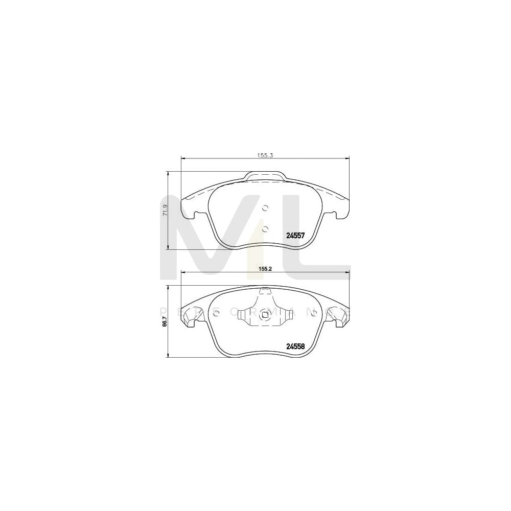 Hella 8DB 355 013-351 Brake Pad Set Not Prepared For Wear Indicator