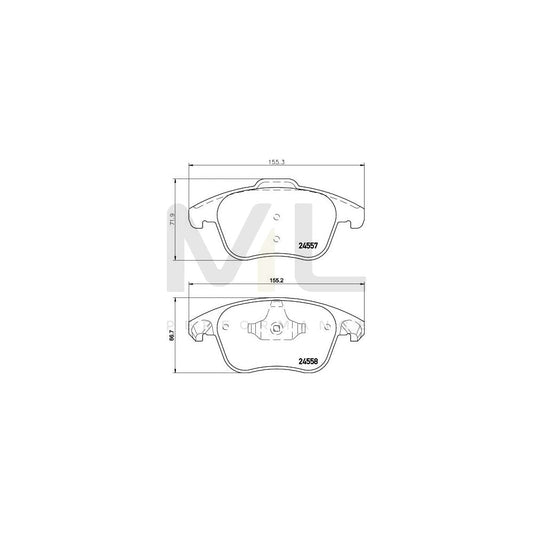 Hella 8DB 355 013-351 Brake Pad Set Not Prepared For Wear Indicator