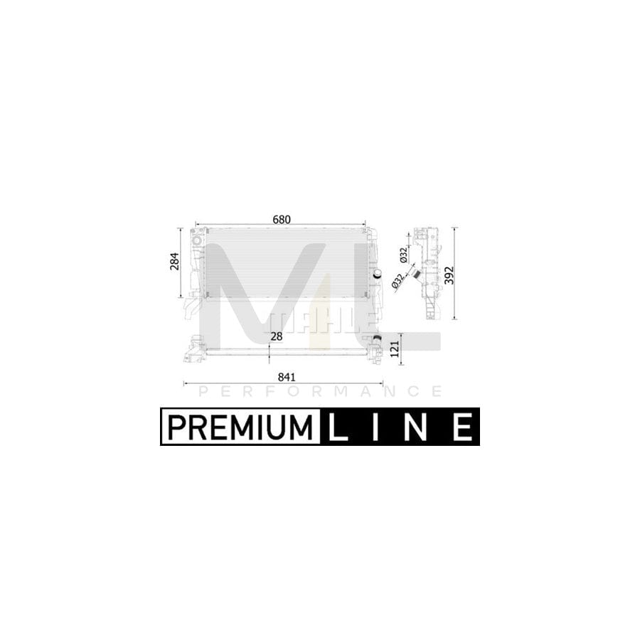 MAHLE ORIGINAL CR 2319 000P Engine radiator Brazed cooling fins | ML Performance Car Parts