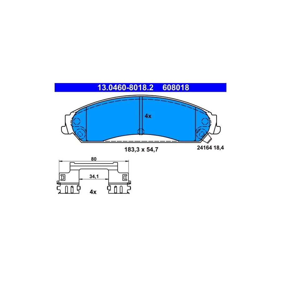 ATE 13.0460-8018.2 Brake Pad Set