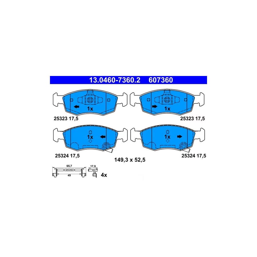 ATE 13.0460-7360.2 Brake Pad Set