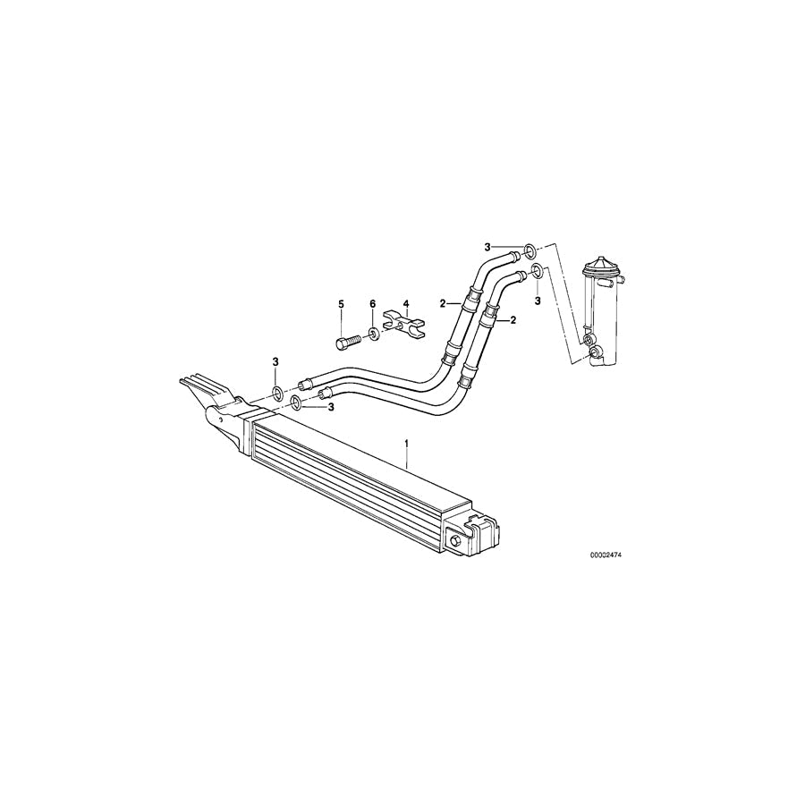 Genuine BMW 17202242207 E34 Oil Cooler (Inc.  & 524td) | ML Performance US Car Parts