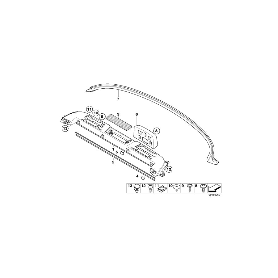 Genuine BMW 51466969913 E93 Covering Left GRAU (Inc. 335i, M3 & 325i) | ML Performance US Car Parts
