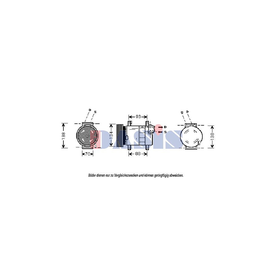 AKS Dasis 850574N Compressor, Air Conditioning