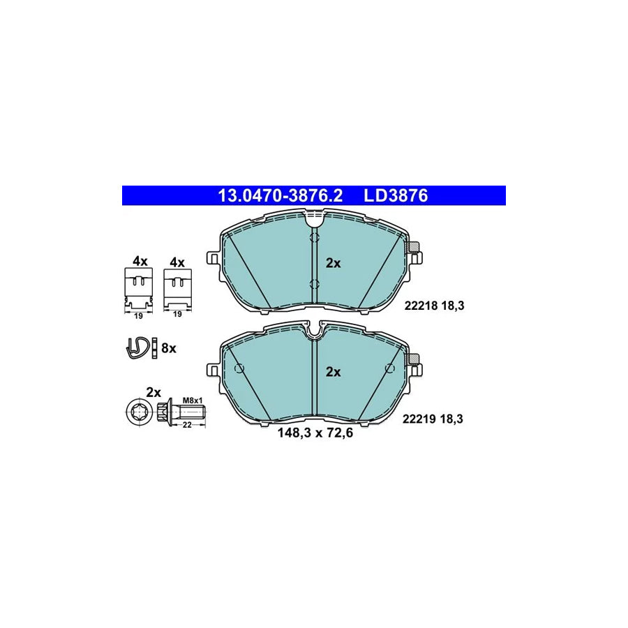 ATE 13.0470-3876.2 Brake Pad Set