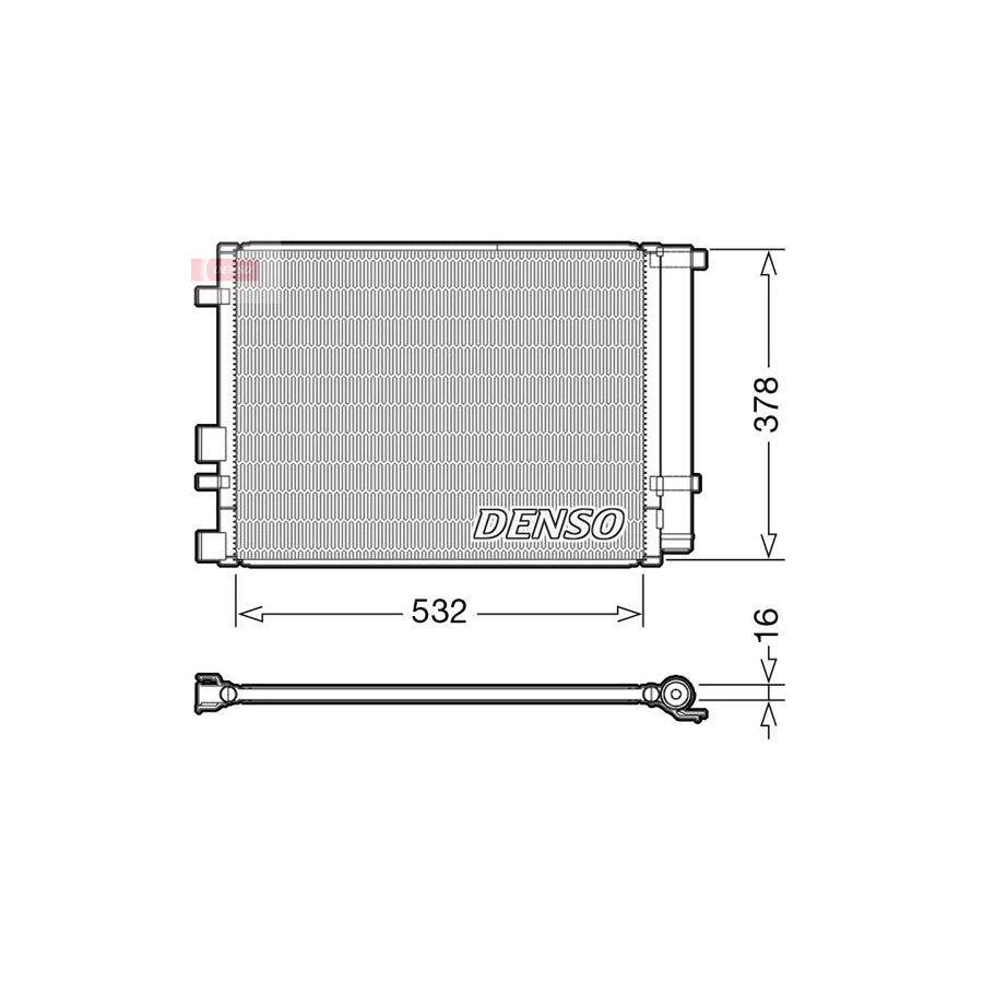 DENSO DCN41006 Air Conditioning Condenser for Hyundai I20 I Hatchback (Pb)
