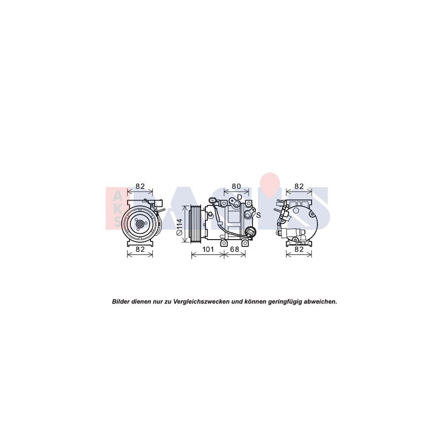 AKS Dasis 852824N Compressor, Air Conditioning