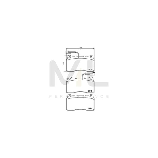 Hella 8DB 355 018-361 Brake Pad Set With Integrated Wear Warning Contact
