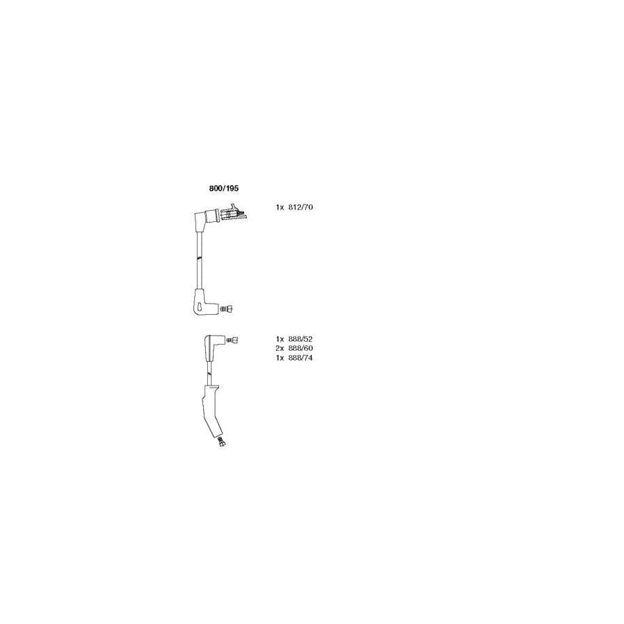 Bremi 800/195 Ignition Cable Kit for Ford Sierra