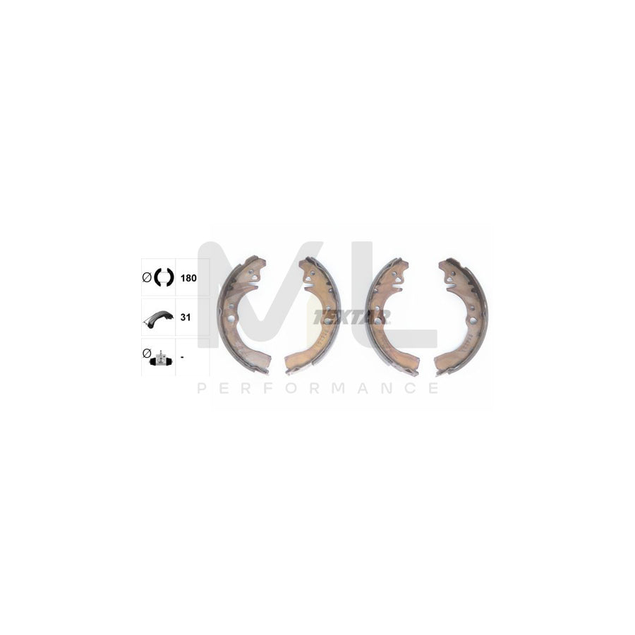 TEXTAR 91057500 Brake Shoe Set without handbrake lever | ML Performance Car Parts