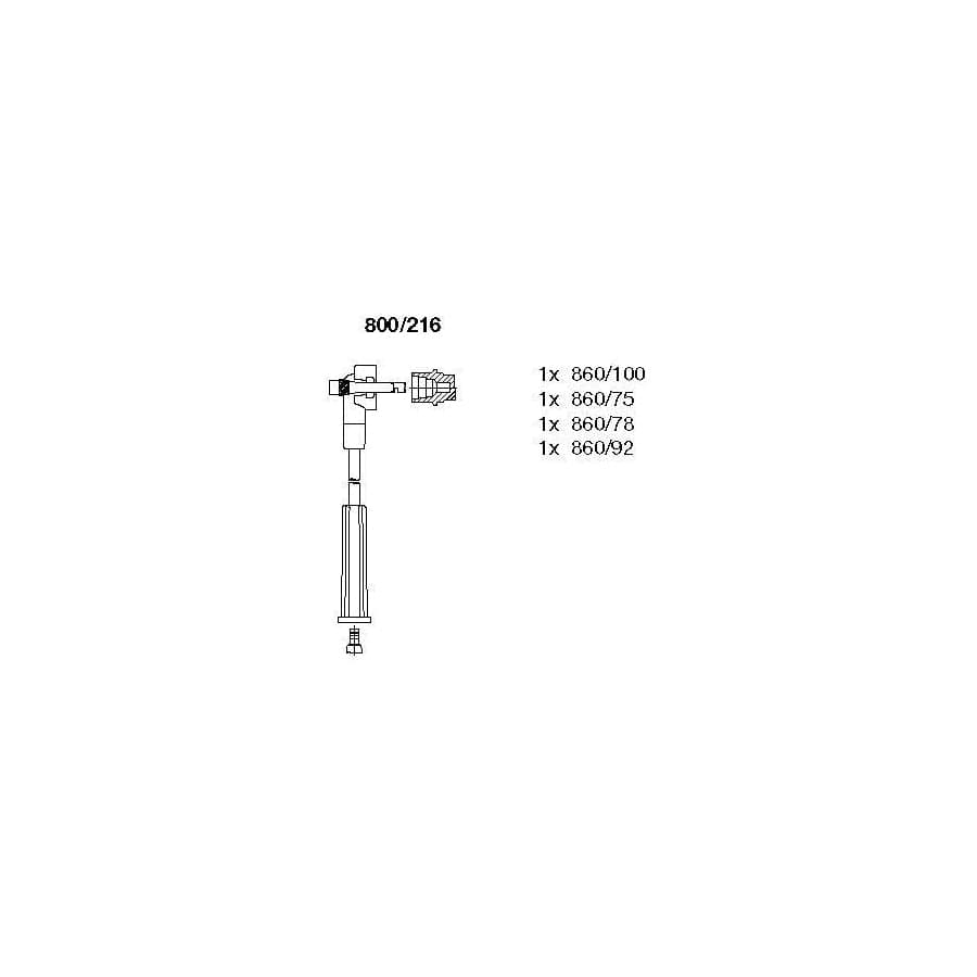 Bremi 800/216 Ignition Cable Kit for Ford Sierra