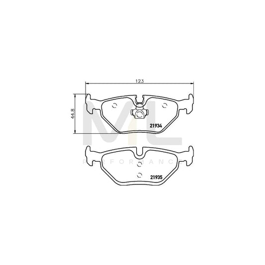 Hella 8DB 355 009-051 Brake Pad Set For Saab 9-5 Prepared For Wear Indicator