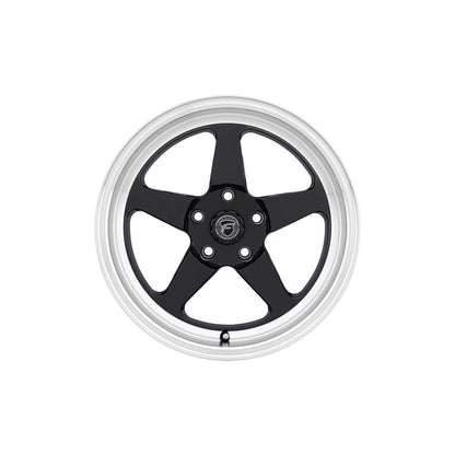 Forgestar F09170022P45 17x10 D5 Drag Standard 5x120 ET45 BS7.3 Gloss Black Machined Drag Racing Wheel