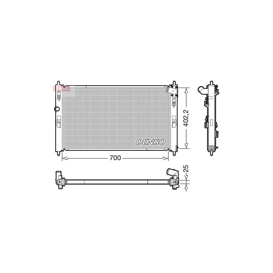 DENSO DRM45053 Engine Radiator for Mitsubishi Asx Off-Road (Ga0)