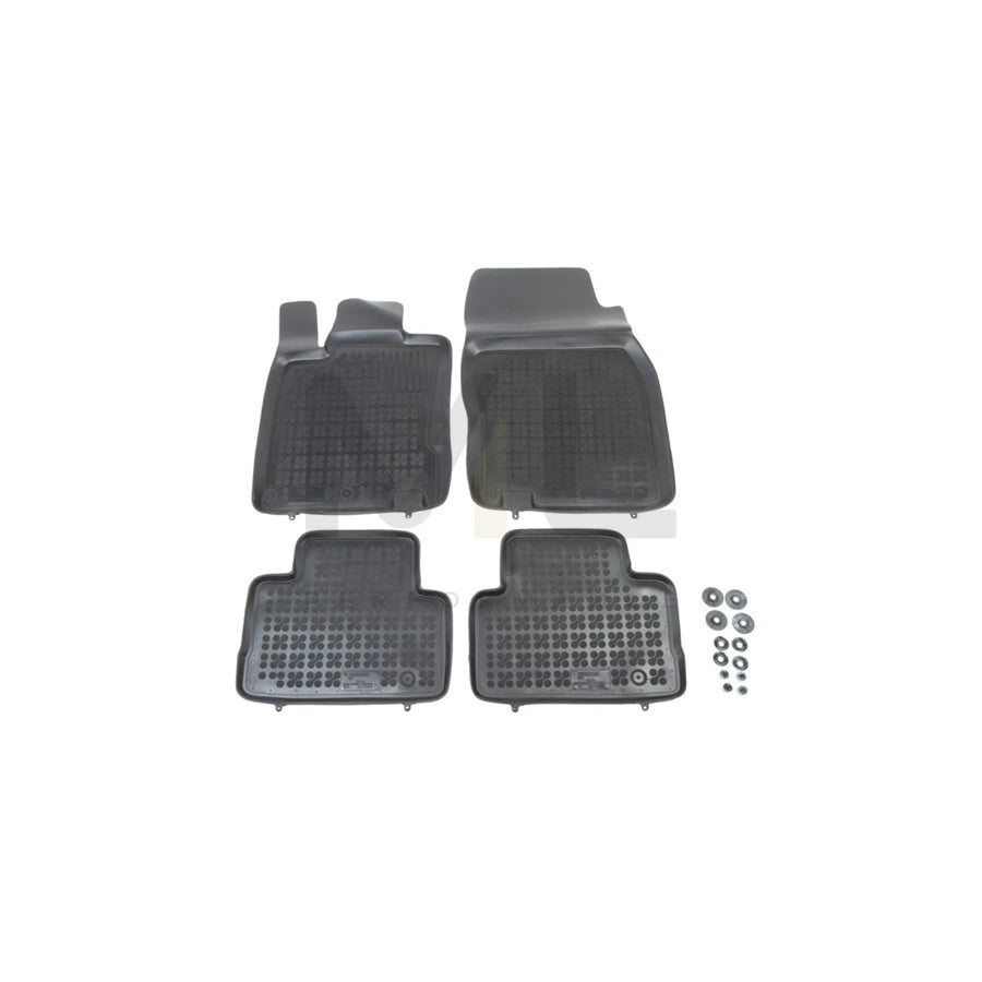 REZAW PLAST 201819 Floor mat set for NISSAN Qashqai II (J11) Elastomer, Front and Rear, Black