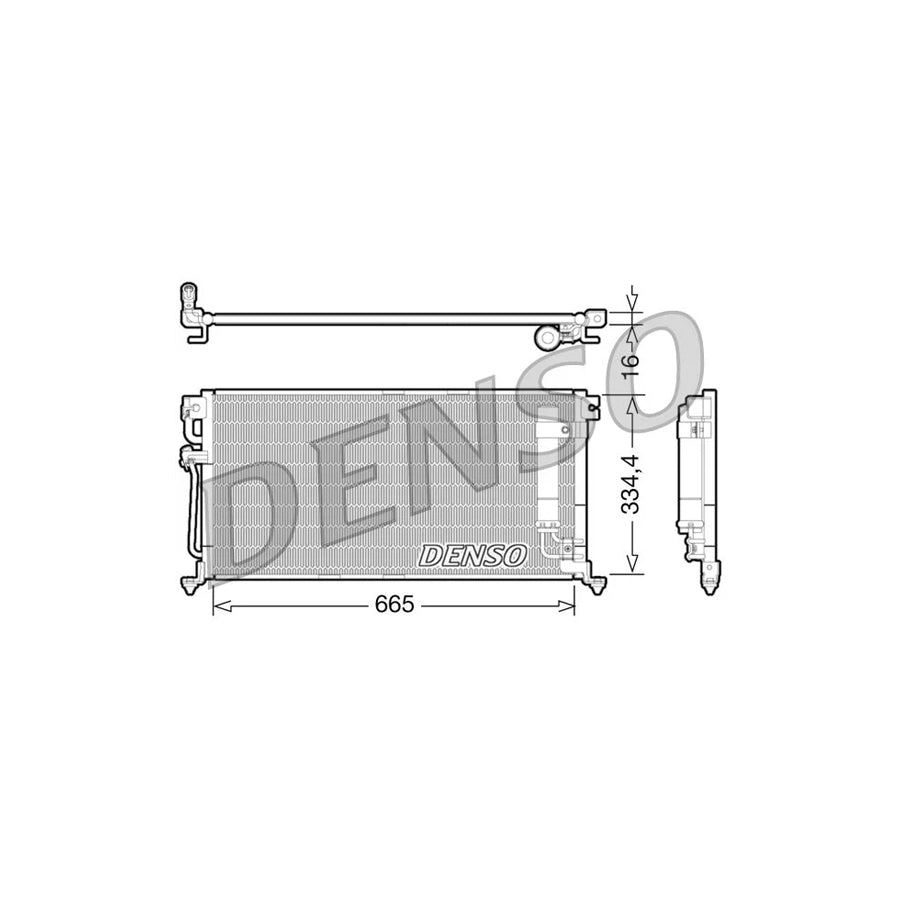 DENSO DCN45003 Air Conditioning Condenser