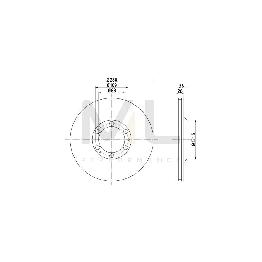 TEXTAR 92075900 Brake Disc Internally Vented, without wheel hub, without wheel studs | ML Performance Car Parts