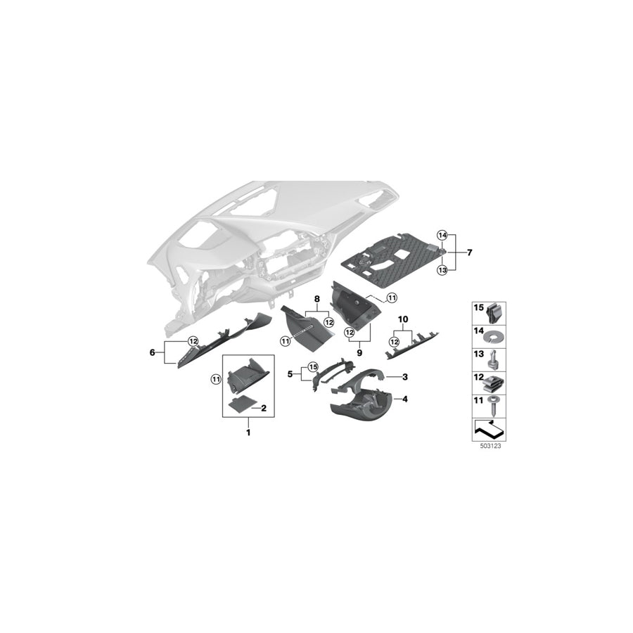 Genuine BMW 51459490177 F44 Trim, Head Unit OYSTER (Inc. 228iX, 220d & M235iX) | ML Performance US Car Parts