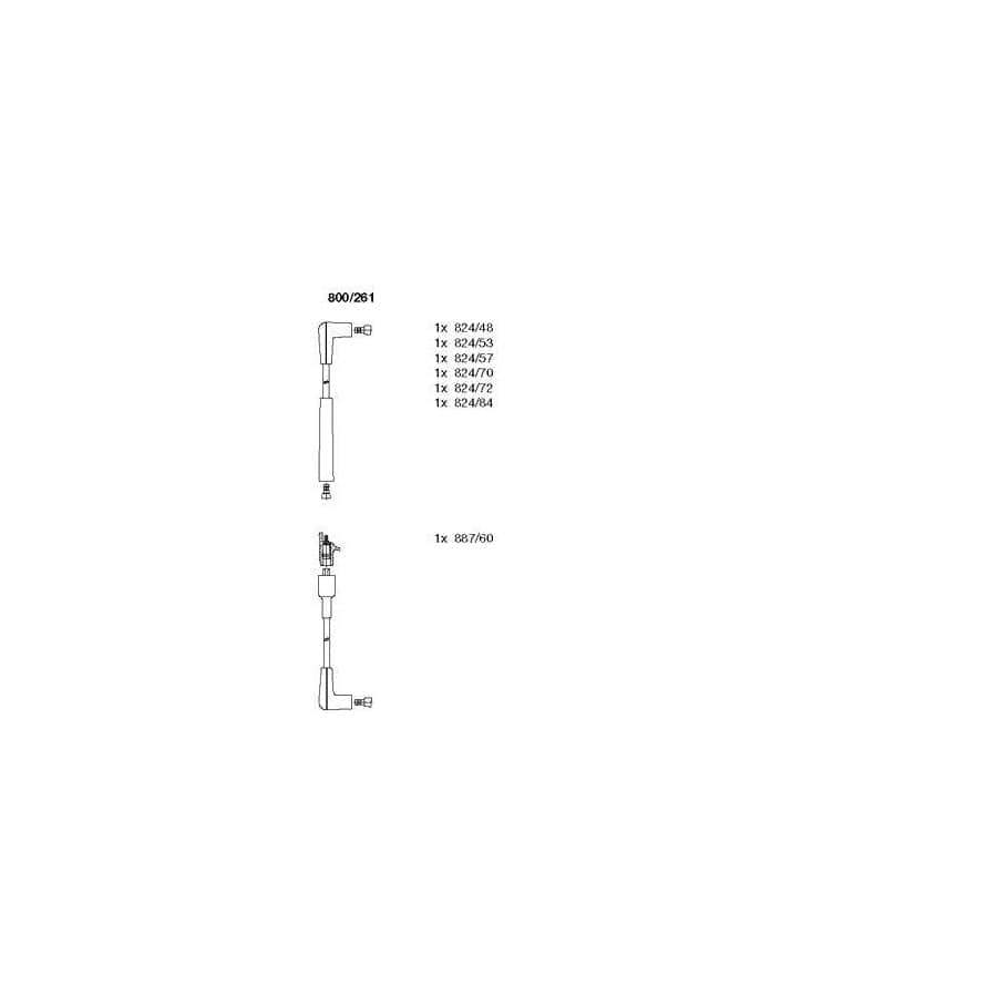 Bremi 800/261 Ignition Cable Kit for Ford Scorpio Mk1 Hatchback (Gae, Gge)