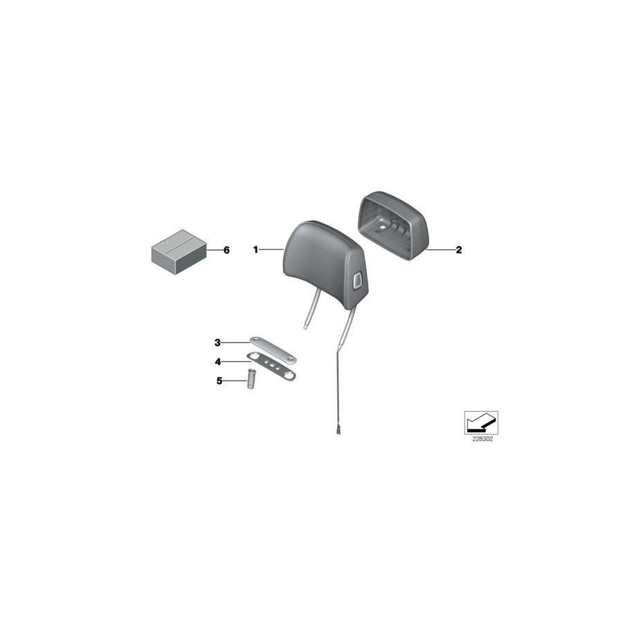 Genuine BMW 52109177008 F02 F03 Headrest Comfort, Leather SATTELBRAUN (Inc. 740LiX, Hybrid 7L & 750LdX) | ML Performance US Car Parts