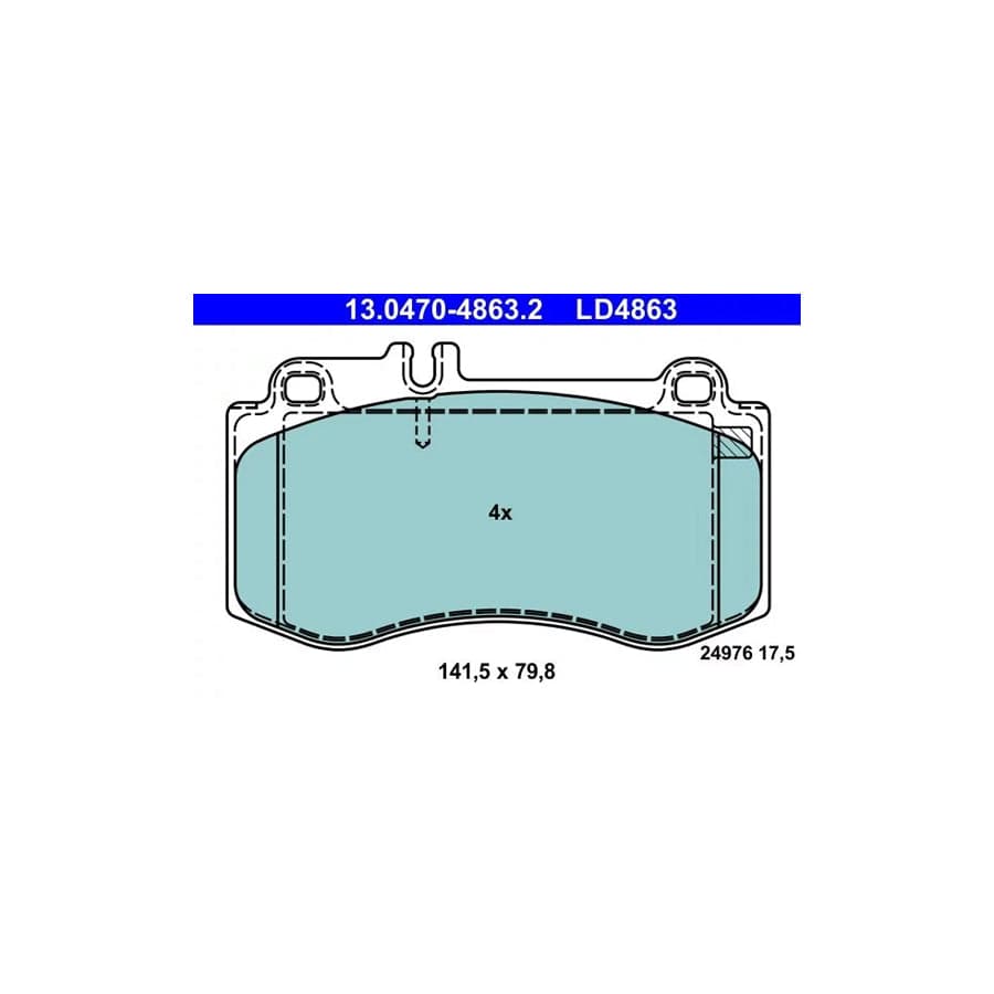 ATE 13.0470-4863.2 Brake Pad Set