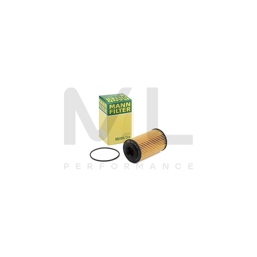 MANN-FILTER HU 69/3 x Oil Filter with seal, Filter Insert