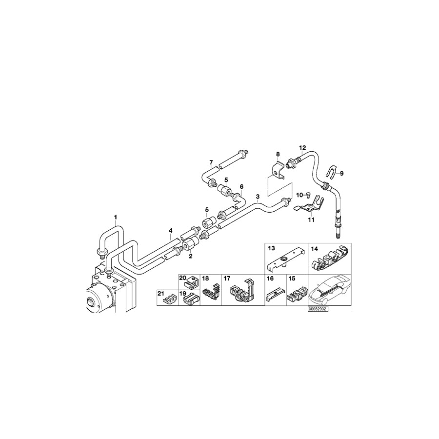 Genuine BMW 34326754853 E46 Pipe M10/M12-1842mm (Inc. 330xi) | ML Performance UK Car Parts