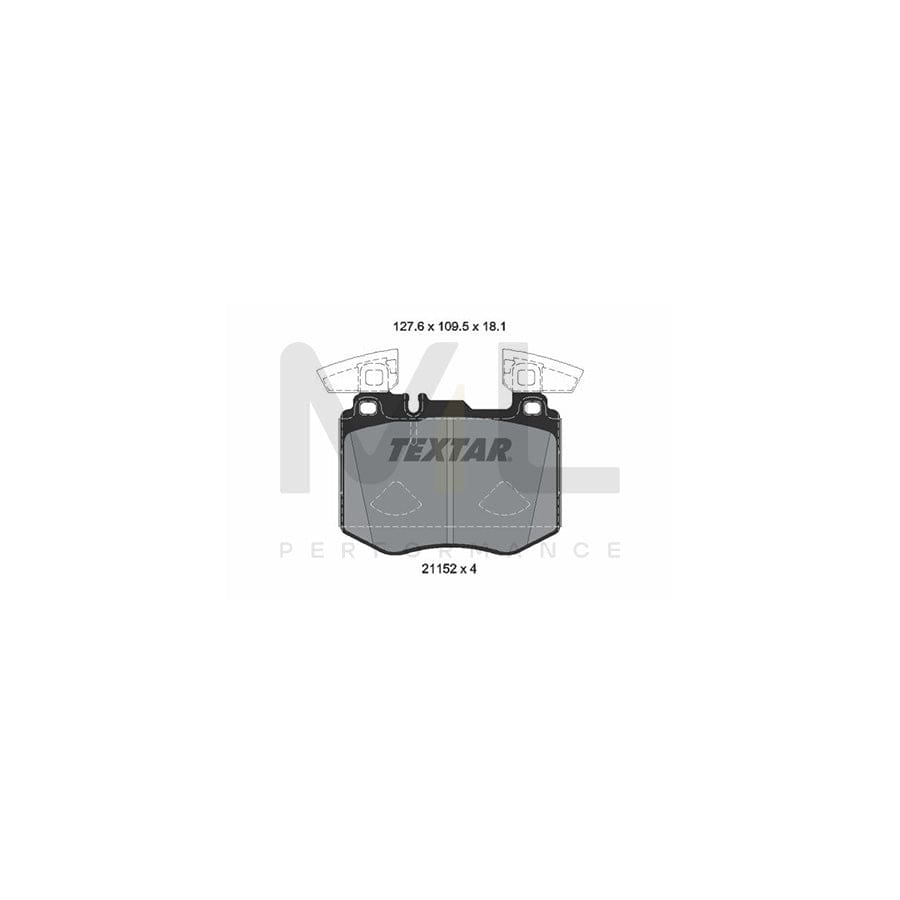 TEXTAR 2115201 Brake pad set suitable for MERCEDES-BENZ GLC prepared for wear indicator, with counterweights | ML Performance Car Parts