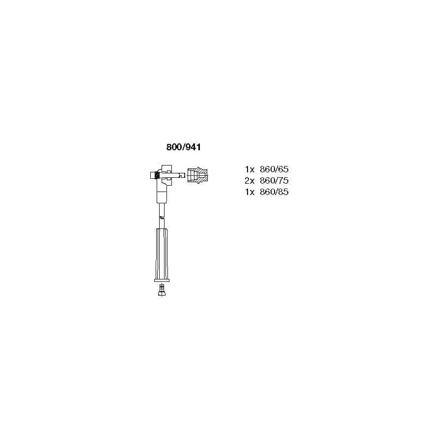 Bremi 800/941 Ignition Cable Kit for Ford Fiesta Mk3 Hatchback (Gfj)