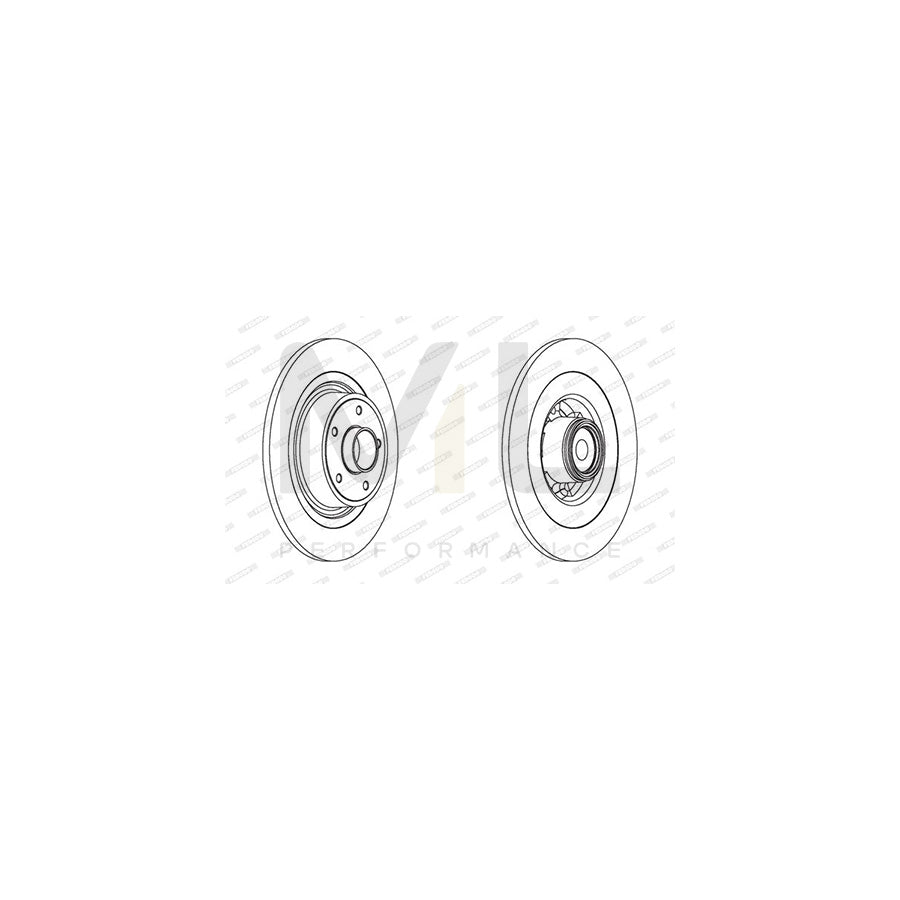 FERODO PREMIER DDF1655-1 Brake Disc Solid, with ABS sensor ring | ML Performance Car Parts