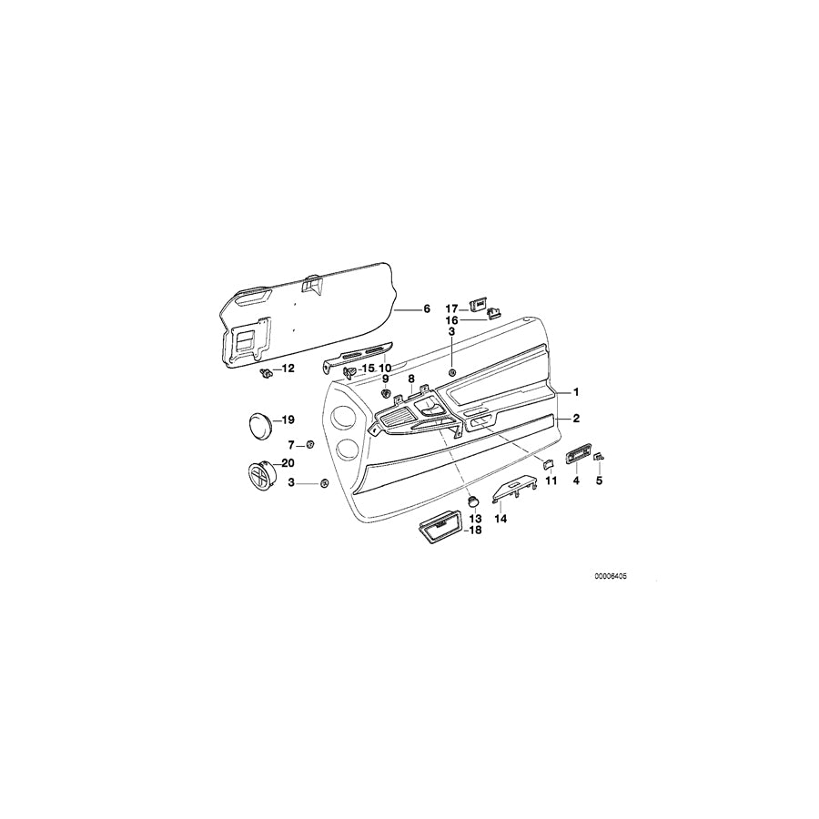 Genuine BMW 51418118798 E31 Handle Right (Inc.  & 850Ci) | ML Performance US Car Parts