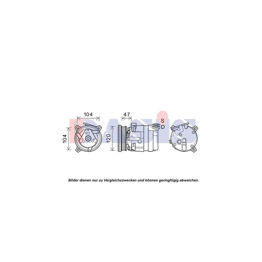 AKS Dasis 852828N Compressor, Air Conditioning
