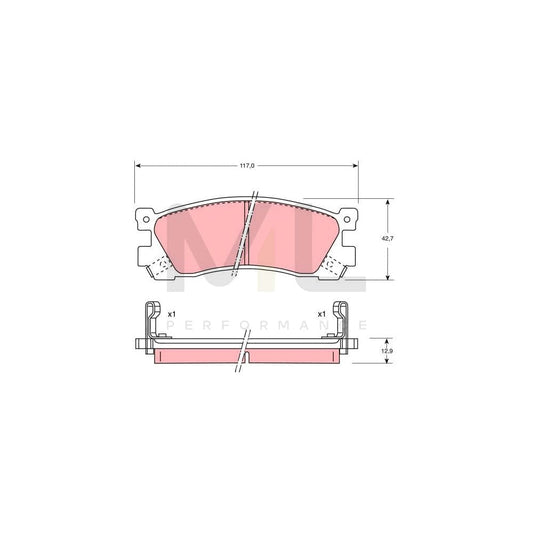 TRW Gdb746 Brake Pad Set With Acoustic Wear Warning | ML Performance Car Parts